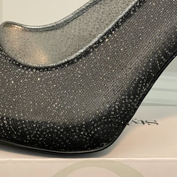 Style & Co Pewter Peep Toe Heels SZ 10 - Picture 4 of 8